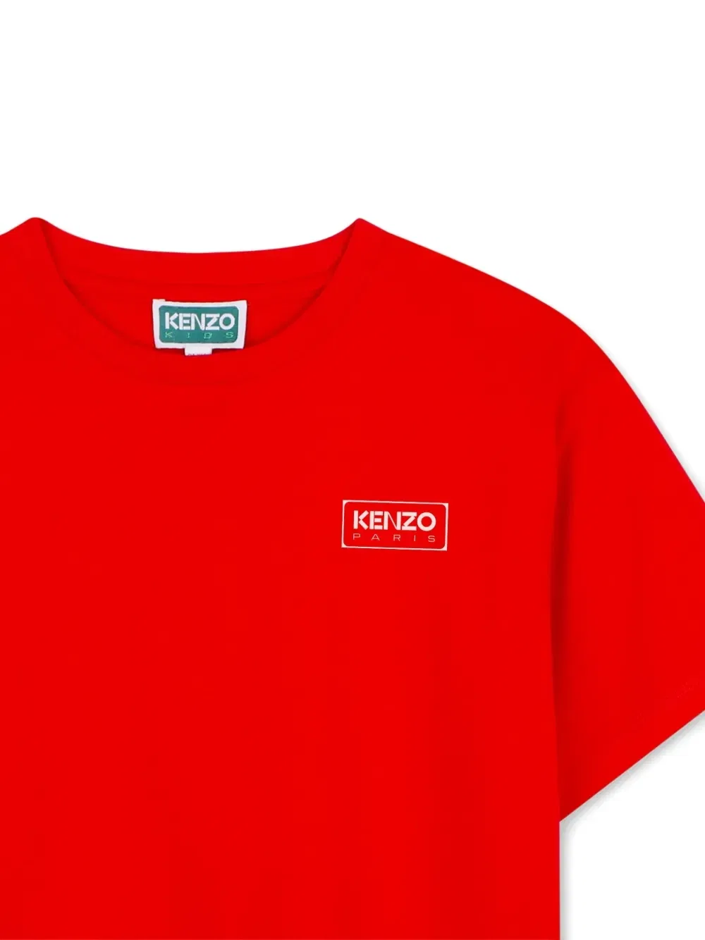 Футболка с круглым вырезом и нашивкой-логотипом Kenzo Kids, красный — фото 3