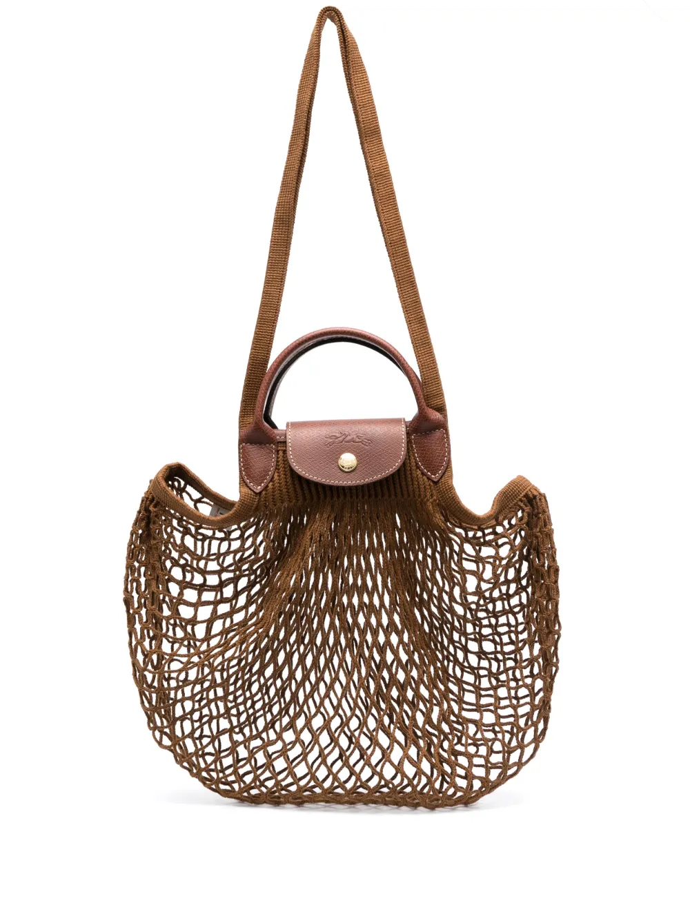 

Большая сумка-тоут Le Pliage Filet Longchamp, коричневый