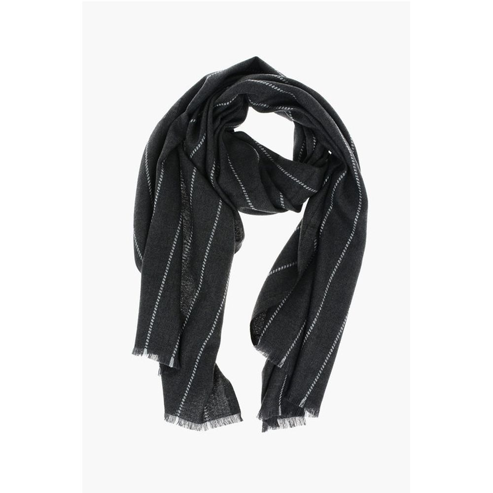 

Однотонный шарф с бахромой Ermenegildo Zegna, Gray