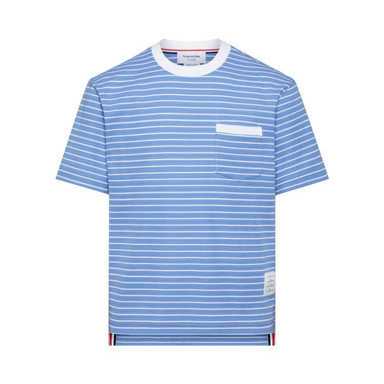 

Футболка Thom Browne Short-Sleeve Pocket Tee in Summer Weight Milano 'Blue/White'