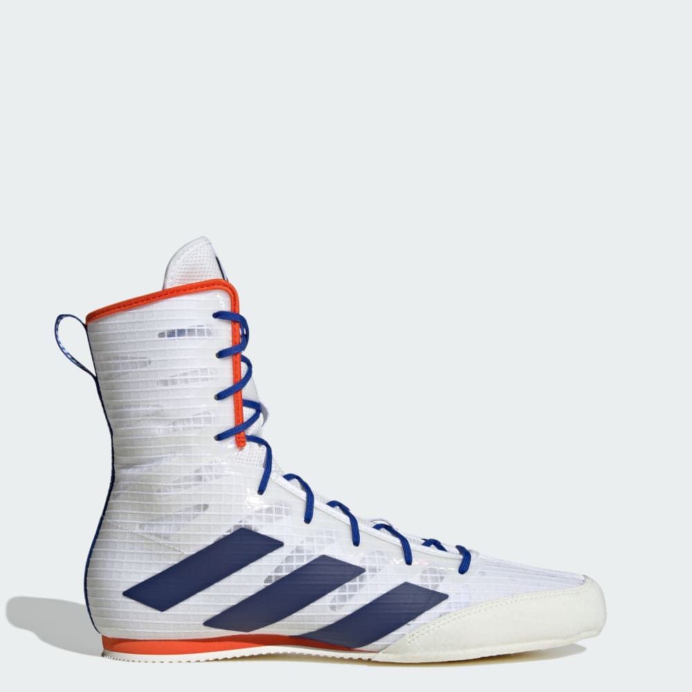 

Высокие кроссовки Adidas Box Hog 4 Shoes, цвет Cloud White/Dark Blue/Royal Blue