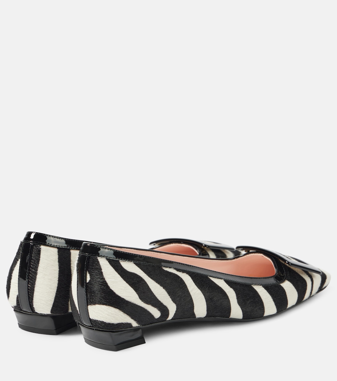 Балетки Belle Vivier из телячьего волоса Roger Vivier, Pony Zebra — фото 2