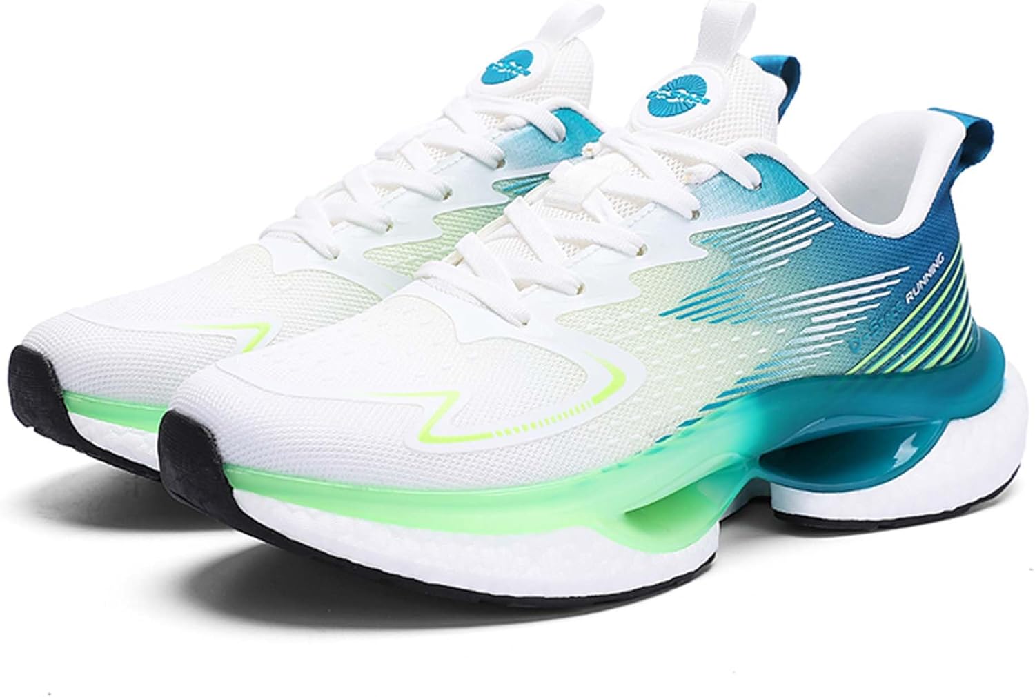 

Мужские и женские кроссовки с поддержкой свода стопы, воздушной подушкой, резиновой подошвой, удобные для бега, на шнуровке, повседневные, универсальные Dzbajrqm, синий