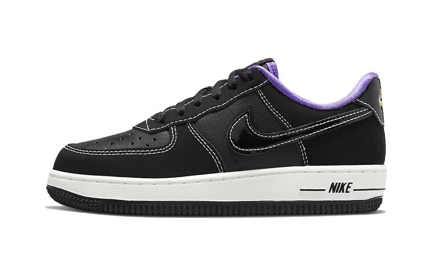 

Кроссовки для скейтбординга Air Force 1 Kids PS Low-top, черные/фиолетовые Nike, фиолетовый