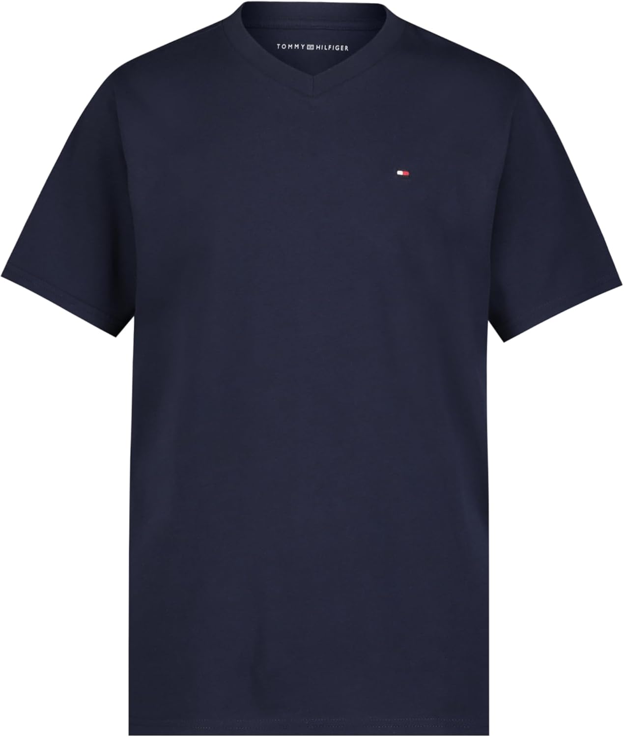 

Футболка Tommy Hilfiger Boys с коротким рукавом и V-образным вырезом, мягкая, удобная, свободного кроя, Navy Blazer, Синий, Футболка Tommy Hilfiger Boys с коротким рукавом и V-образным вырезом, мягкая, удобная, свободного кроя, Navy Blazer