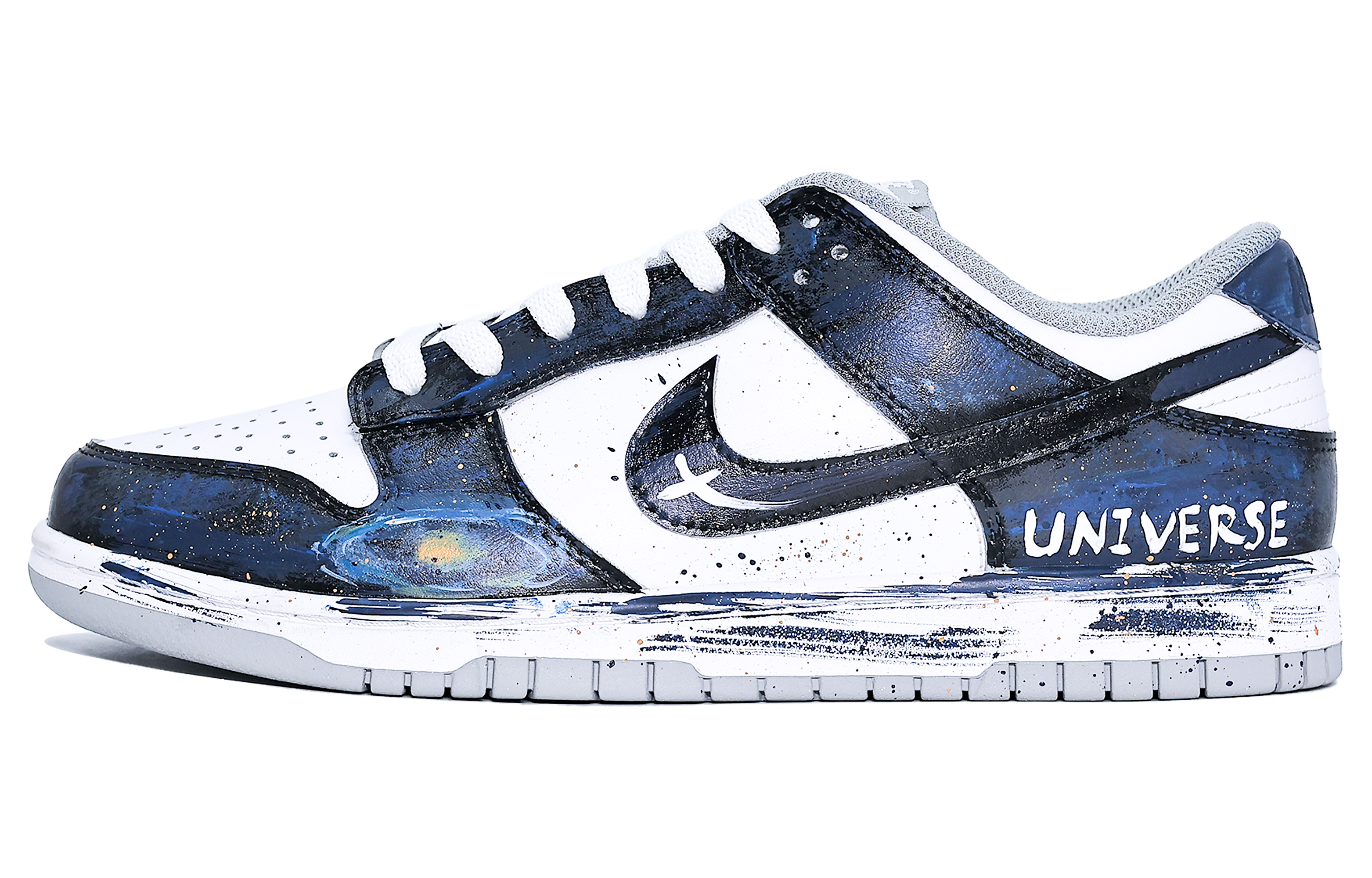 

Nike Кроссовки для скейтбординга Dunk Abrasion Resistant Breathable Slip Resistant Low top Unisex Dark Blue