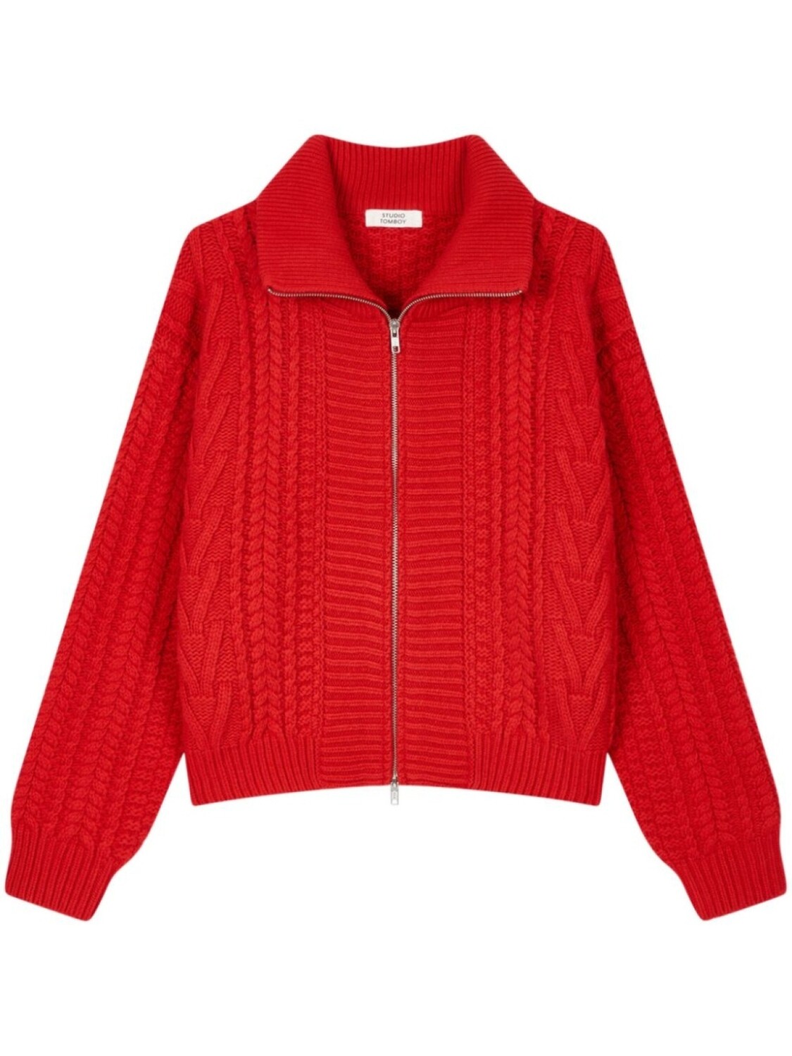 

Кардиган с косами STUDIO TOMBOY, красный