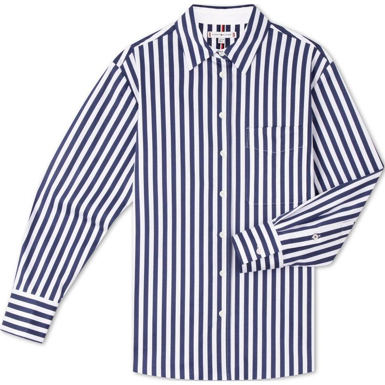 

Tommy Hilfiger Рубашка Women's Blue White Stripes