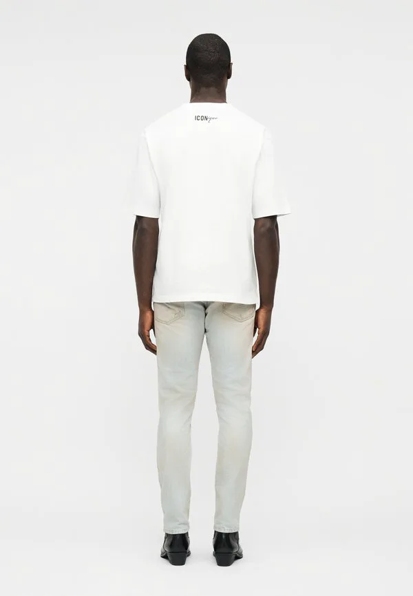 Футболка iconique свободного кроя с принтом Dsquared2, White — фото 4