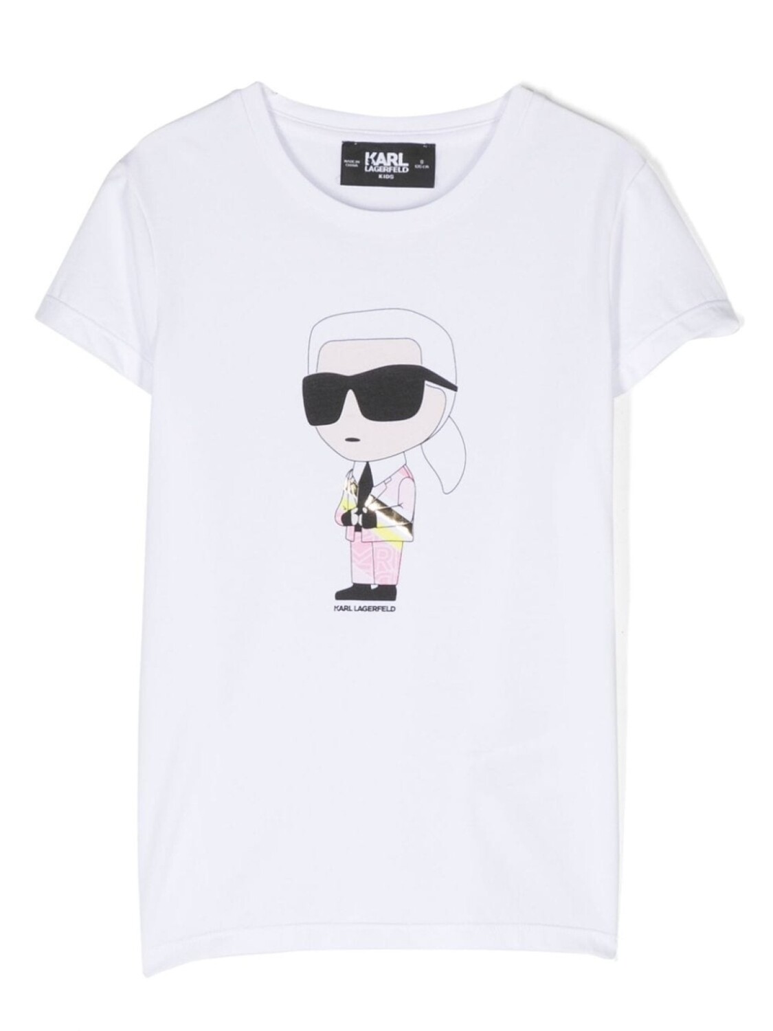 

Karl Lagerfeld Kids футболка с принтом Ikonik Karl, белый