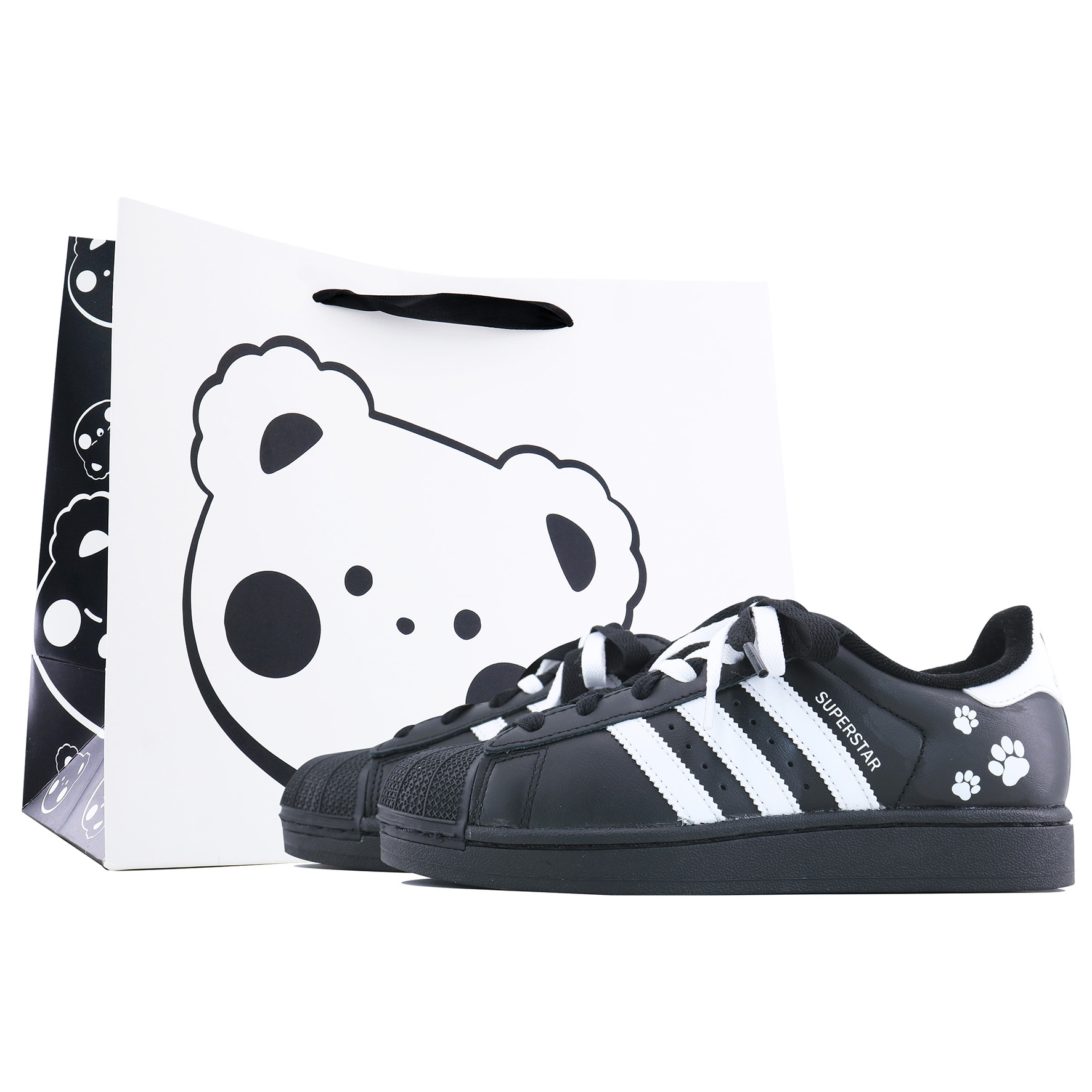 

Adidas Originals Superstar 2 Кожаные устойчивые к истиранию низкие кроссовки для скейтбординга Unisex черно-белые