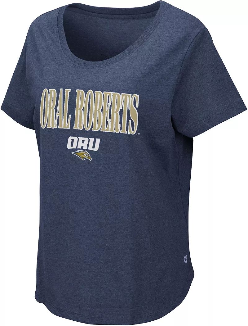 

Женская темно-синяя футболка Oral Roberts Golden Eagles Colosseum