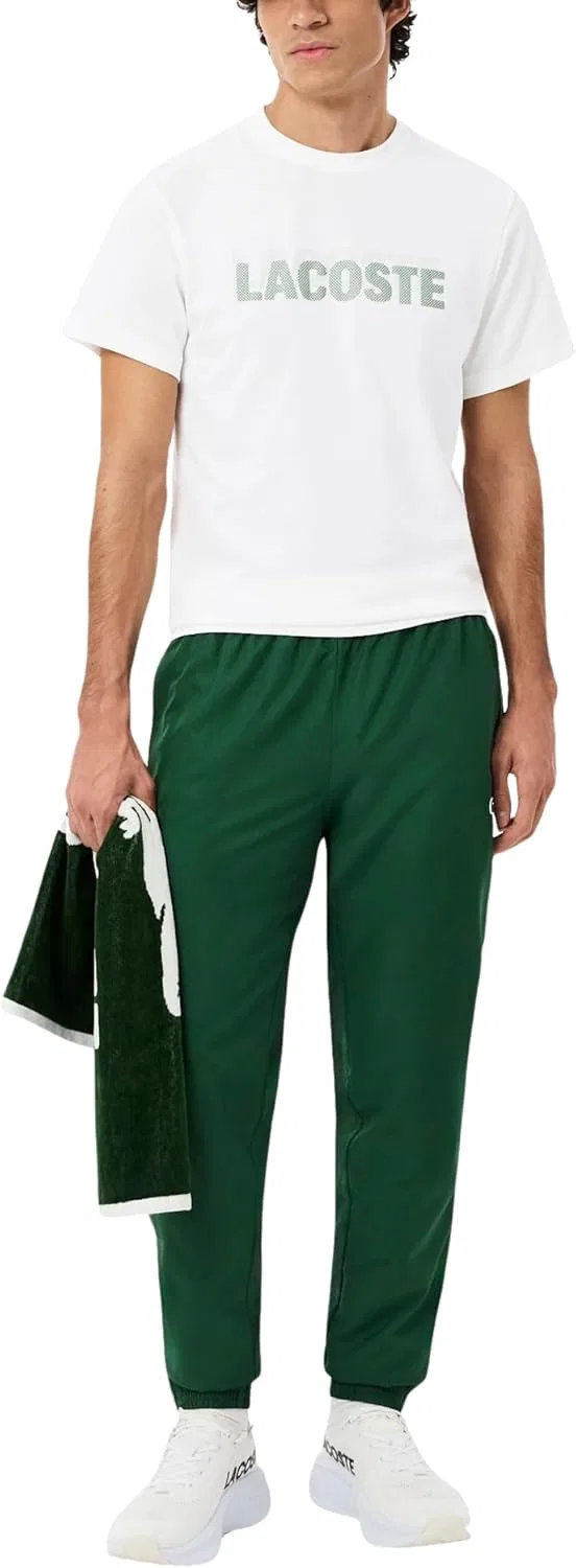 Футболка Lacoste Ultra Dry, цвет White/Green — фото 3