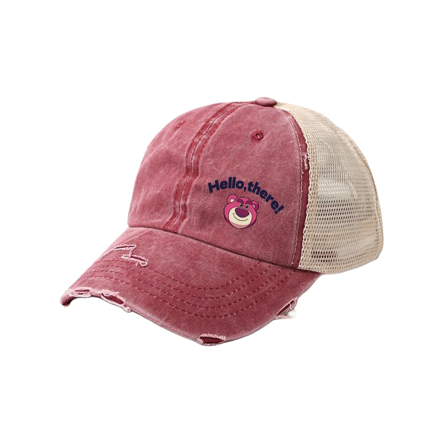 

Disney Бейсболка хлопковая унисекс серии Strawberry Bear, Burgundy