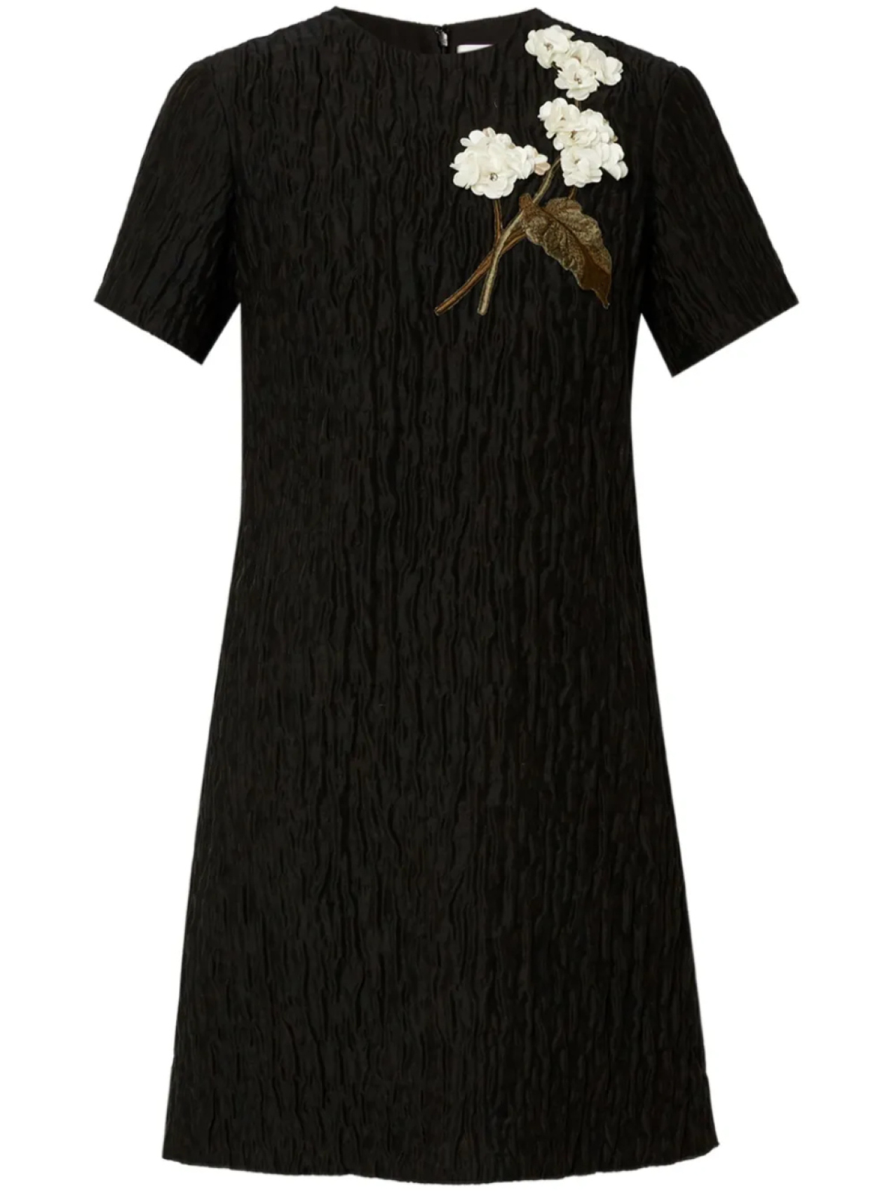 

ERDEM платье мини с короткими рукавами, черный