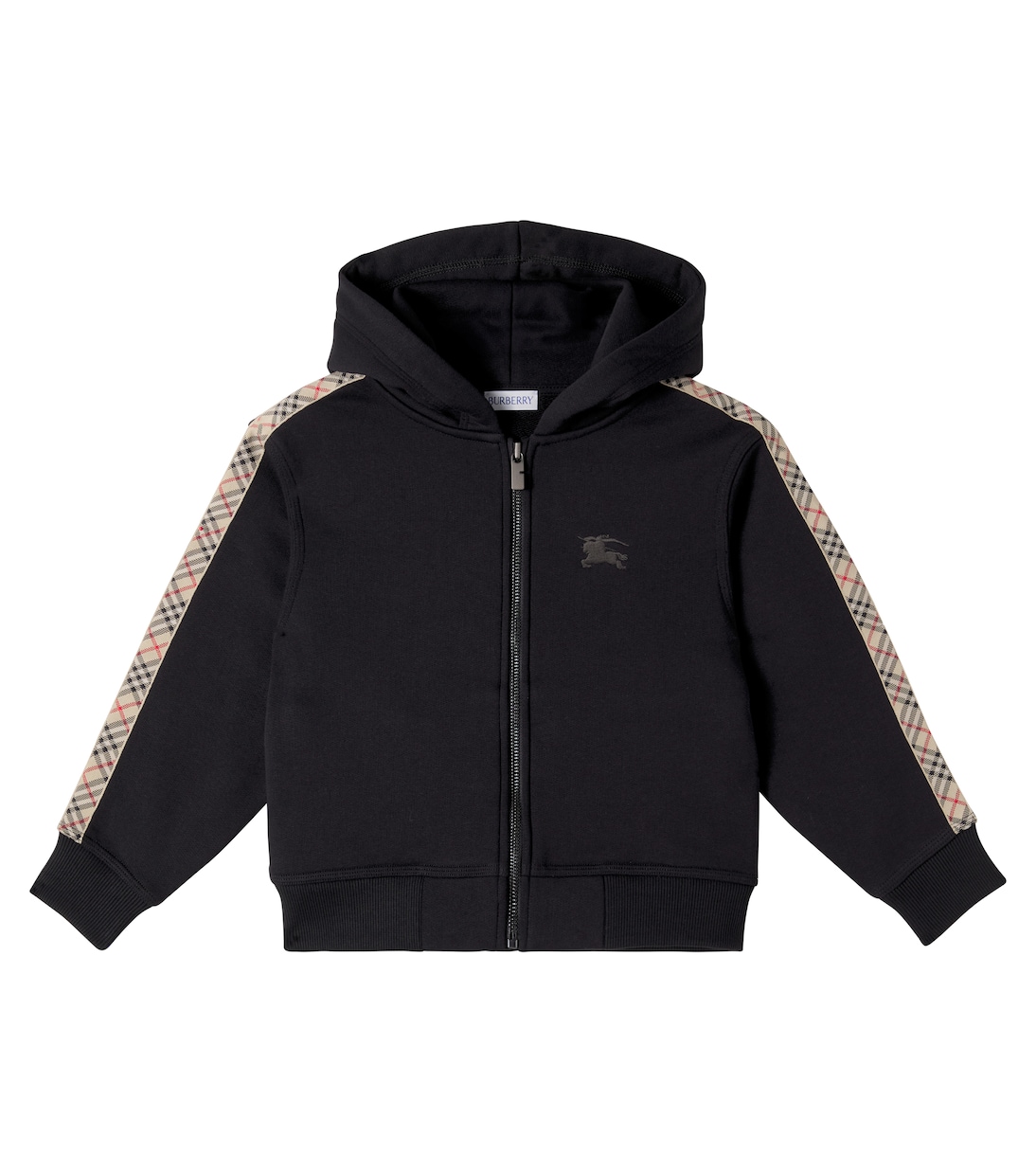 

Бурберри Чек EKD хлопковый джерси худи Burberry Kids, черный