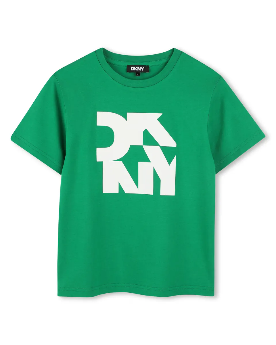 

Футболка для мальчика из зеленого хлопка DKNY, зеленый