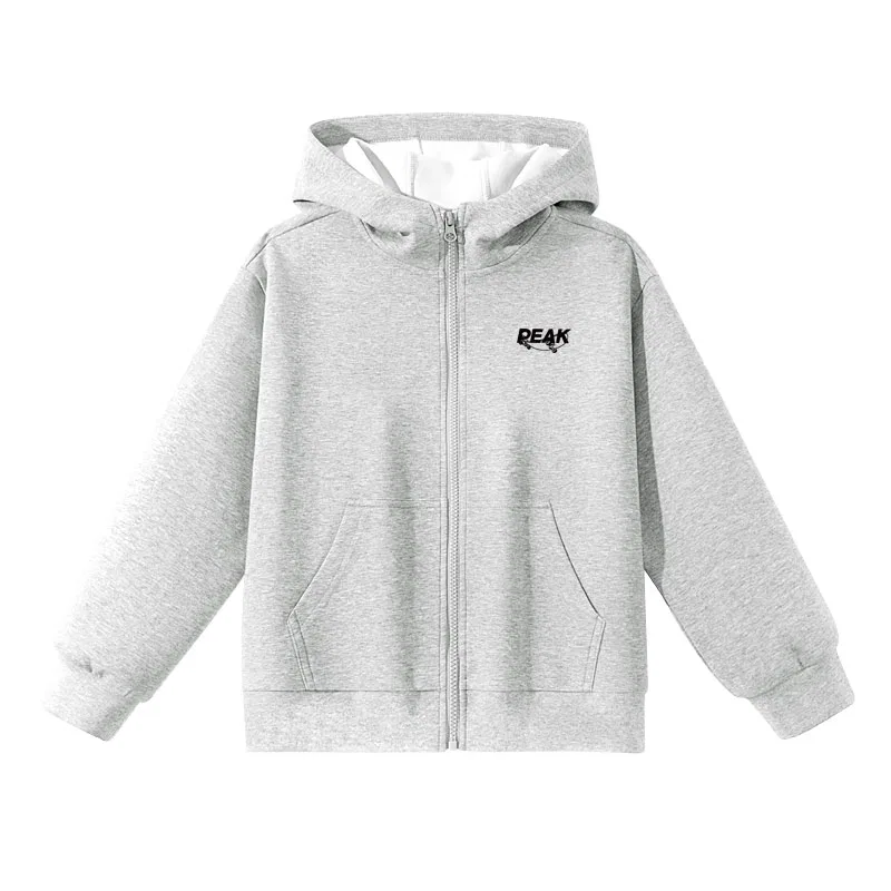 Детская толстовка с капюшоном PEAK Light Heather Gray
