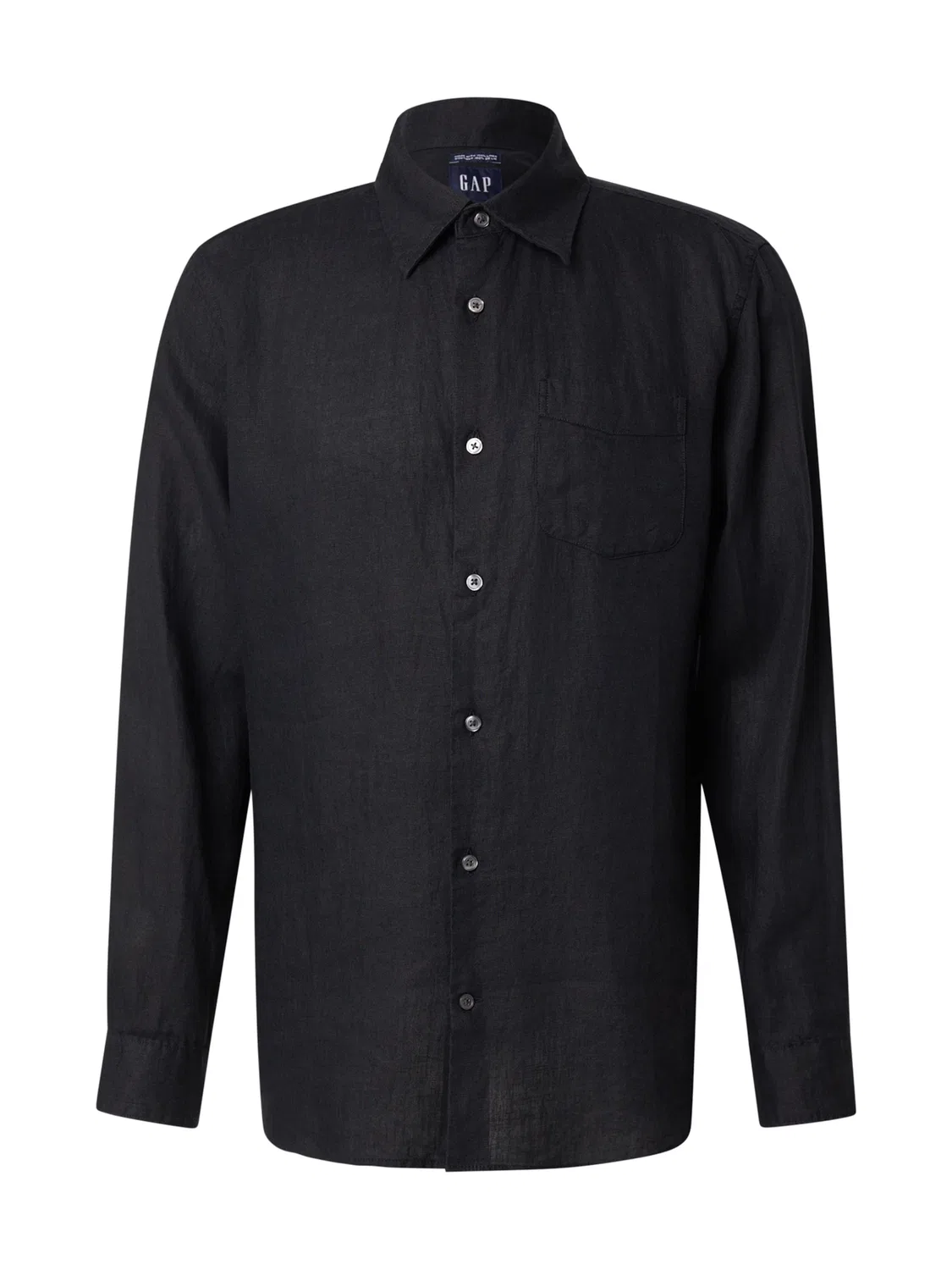 Рубашка Gap Comfort fit на пуговицах, черная
