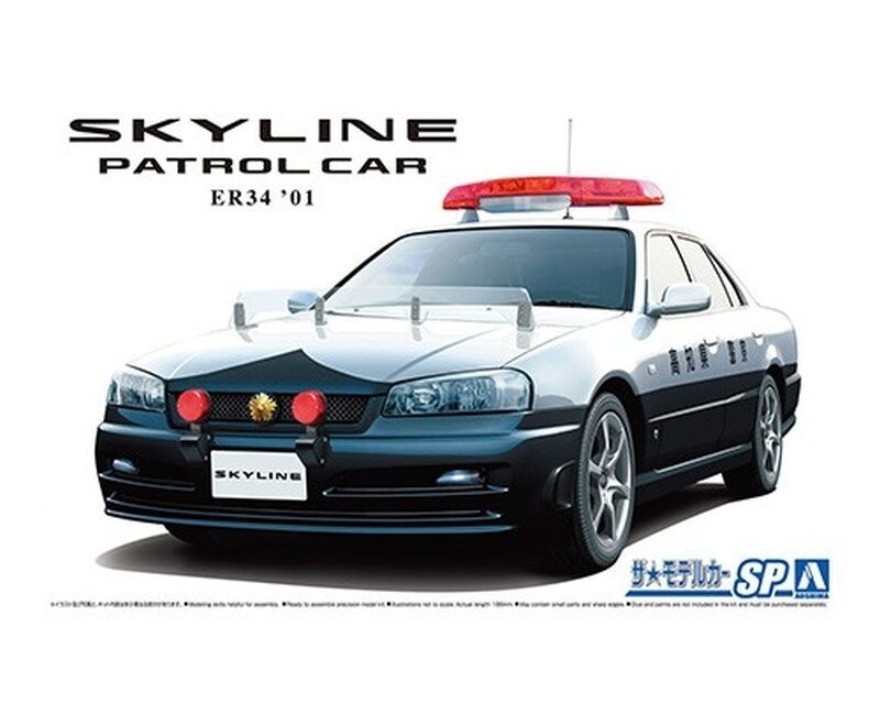 

Aoshima 06125 1/24 MC#SP Nissan ER34 Skyline Patrol Car '01 Inna marka