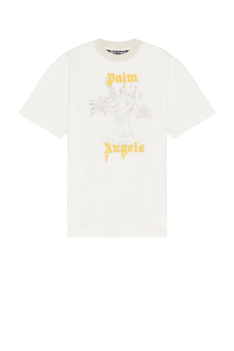 

Футболка-карандаш Palm Angels, кремовый