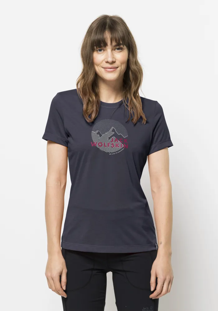 

Футболка Jack Wolfskin "HIKING S/S GRAPHIC T W", цвет Graphite