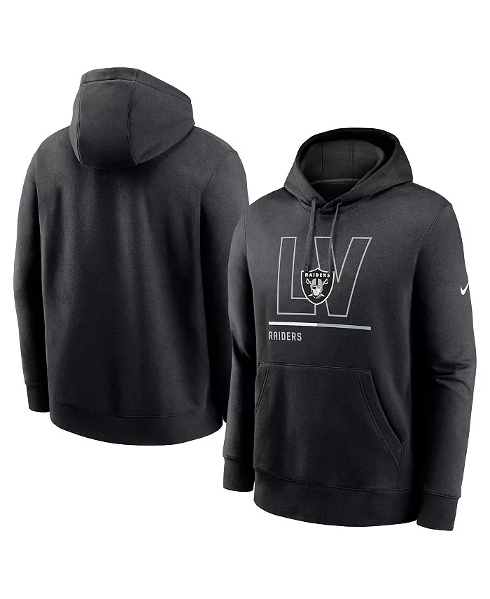 

Мужская черная толстовка с капюшоном Las Vegas Raiders City Code Club Fleece Nike
