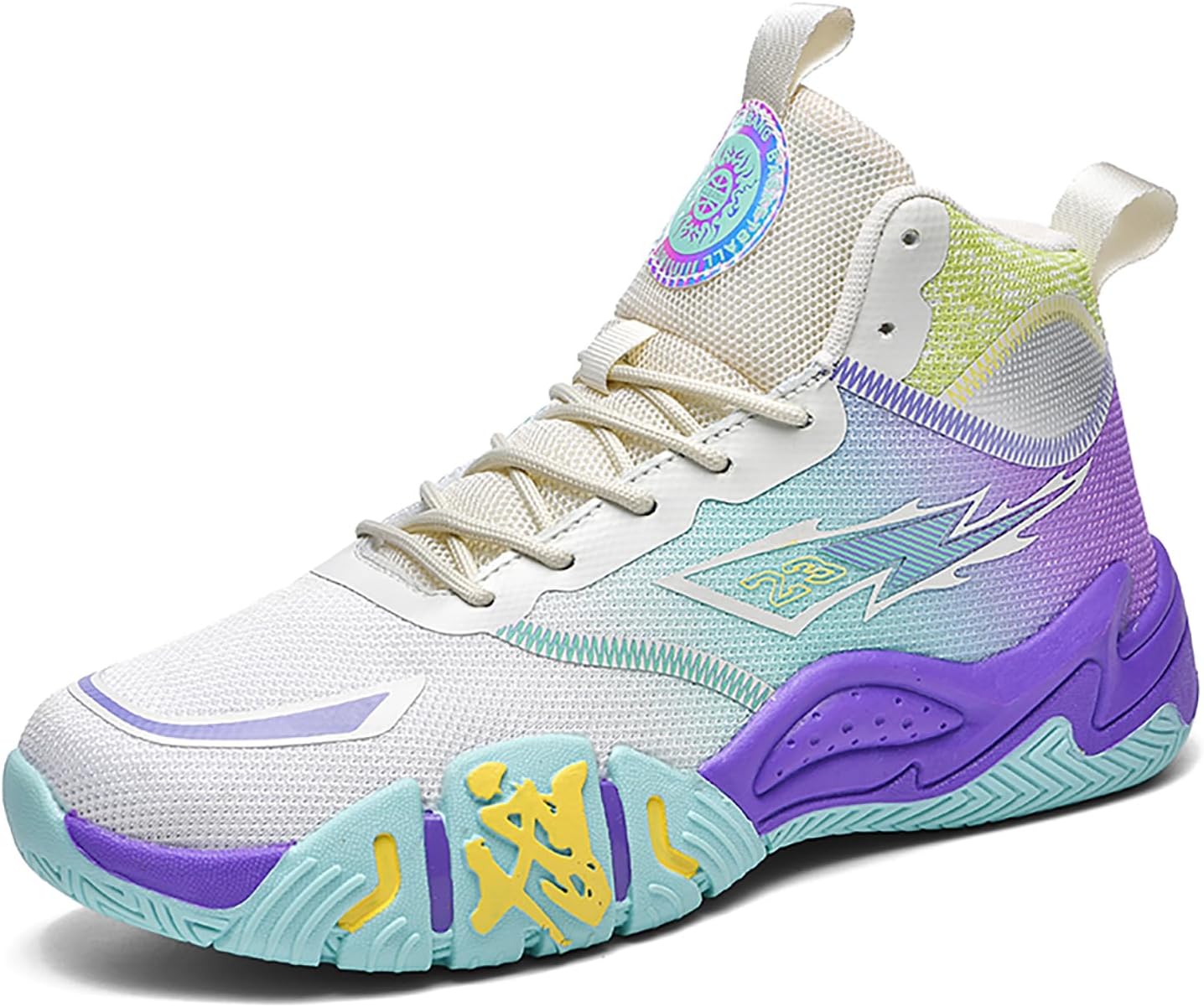 

Мужские баскетбольные кроссовки Женские высокие дышащие сникерсы Модные нескользящие спортивные туфли для улицы Кроссовки для волейбола Empressstride, бежевый