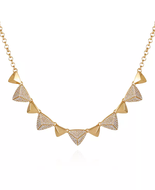 

Крупное ожерелье с золотистым паве из стеклянных камней T Tahari, gold