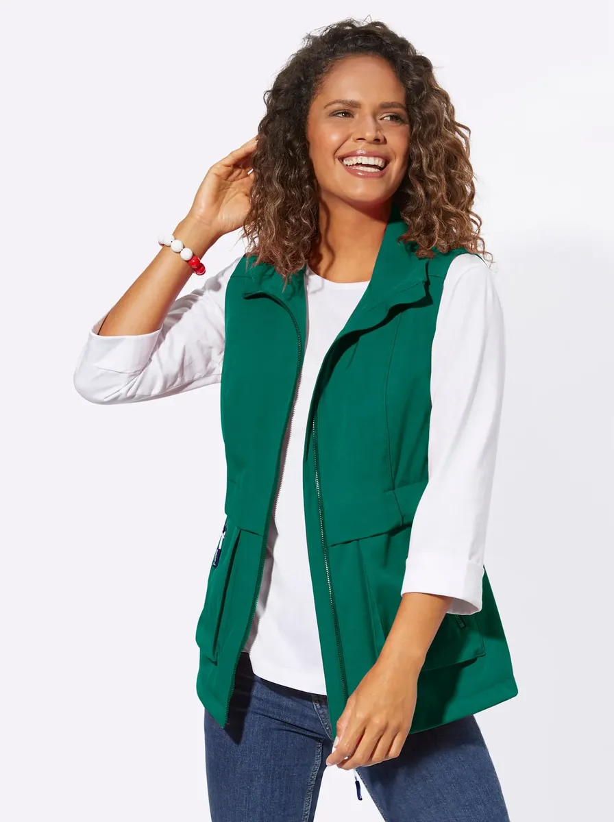 

Повседневный жилет из софтшелла Casual Looks, зеленый
