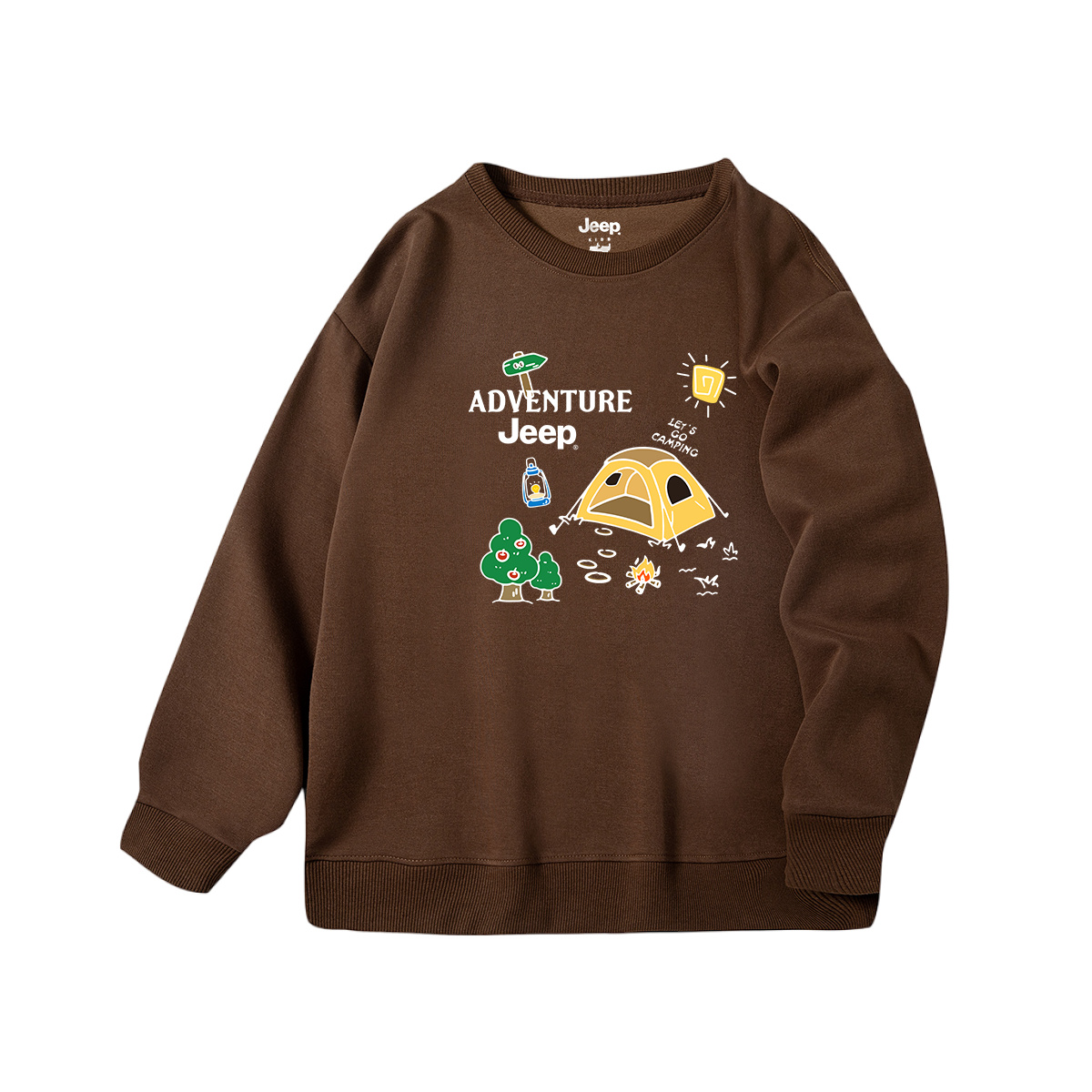 

Детский свитшот с круглым вырезом Moderate Jeep, coffee