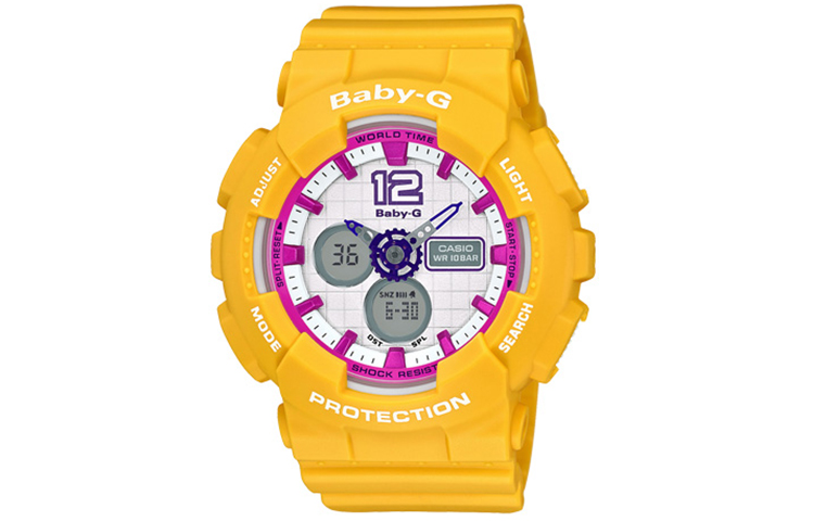 

BABY-G Коллекция Кварцевый механизм Ремешок из смолы Женские часы Белый циферблат CASIO