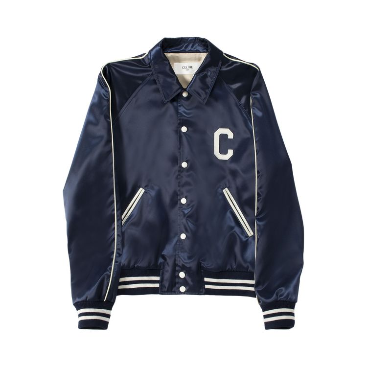

Рубашка CELINE Teddy Collar Shirt 'Navy Blue', синий