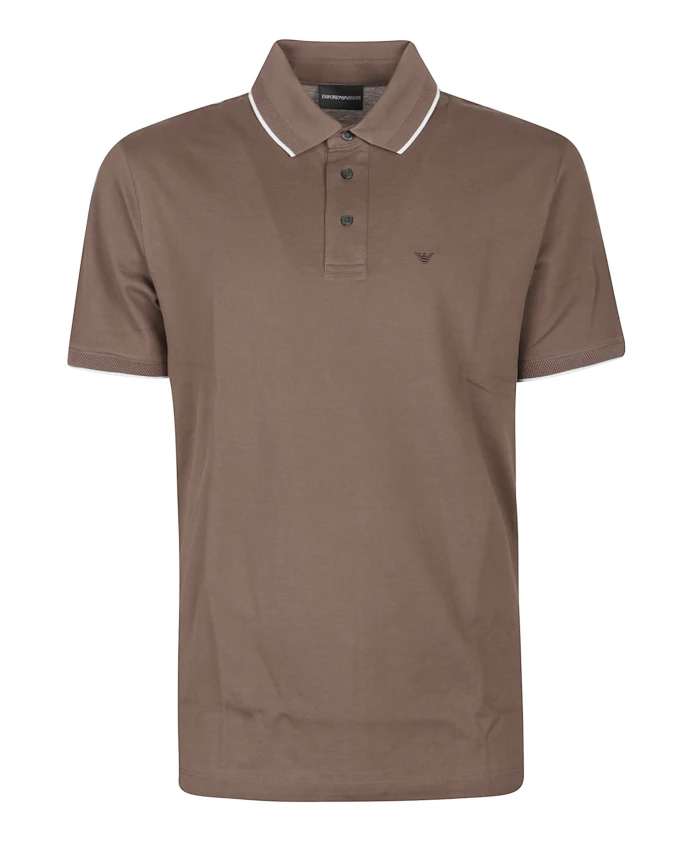 

Классическая рубашка поло Emporio Armani, коричневый
