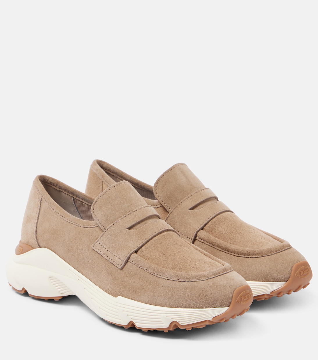 Замшевые кроссовки Tod's, Tabacco Chiaro