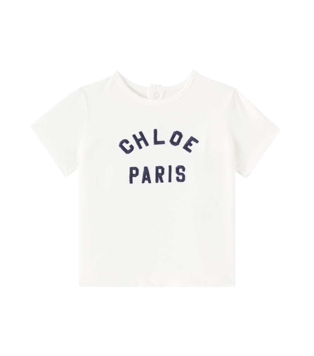 

Детская хлопковая футболка Chloé Kids, белый