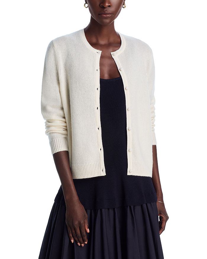 

Кардиган с круглым вырезом - эксклюзив C by Bloomingdale's Cashmere, слоновая кость/кремовый