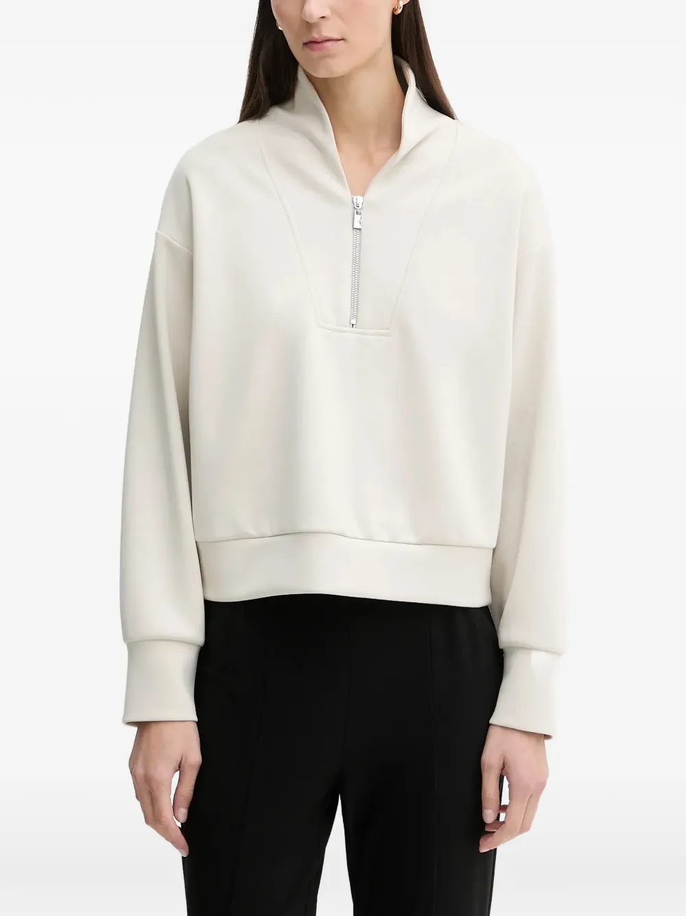 

Свитшот с молнией и воротником-стойкой Joseph Ribkoff, бежевый