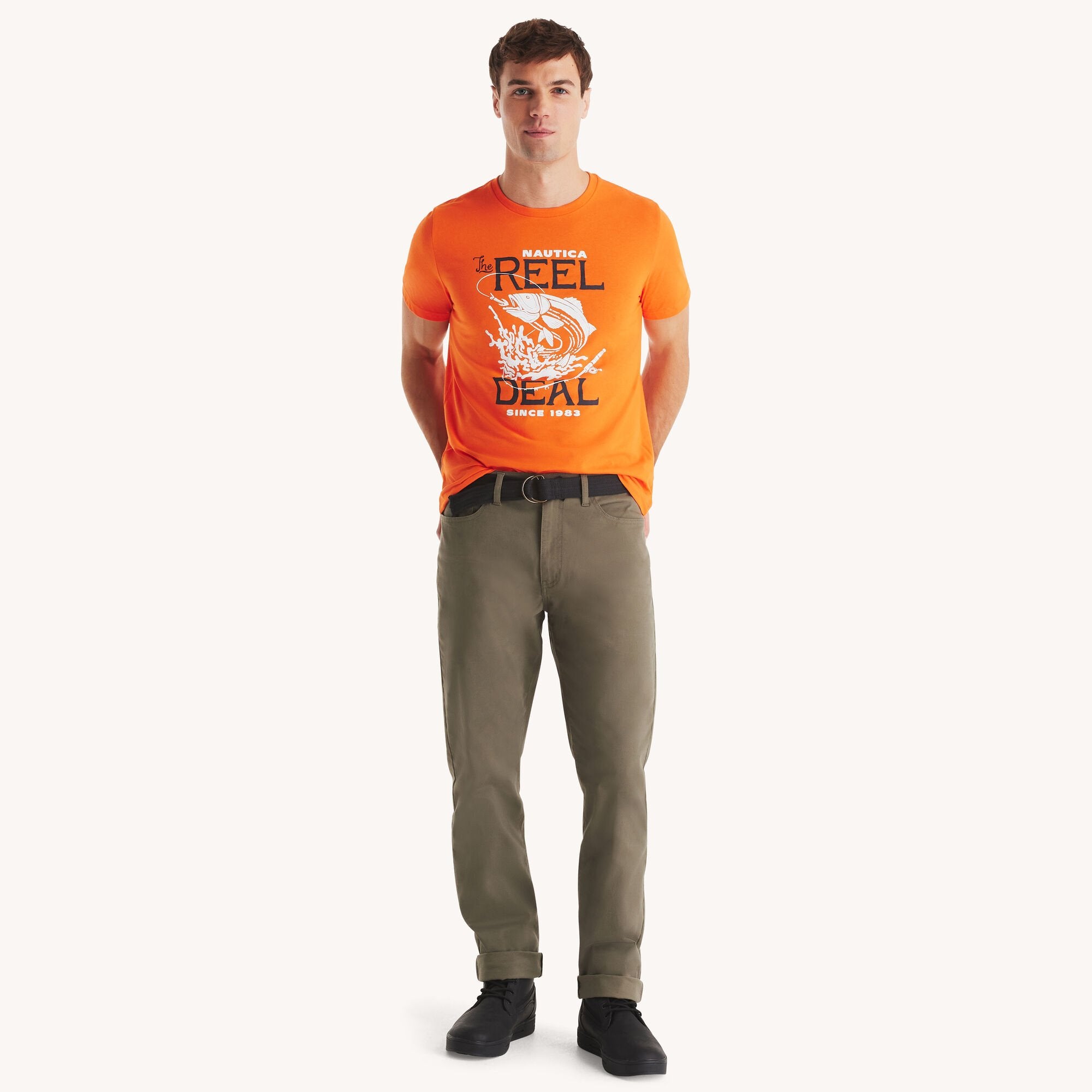 

Мужские брюки прямого кроя Nautica Stretch, цвет hillside olive