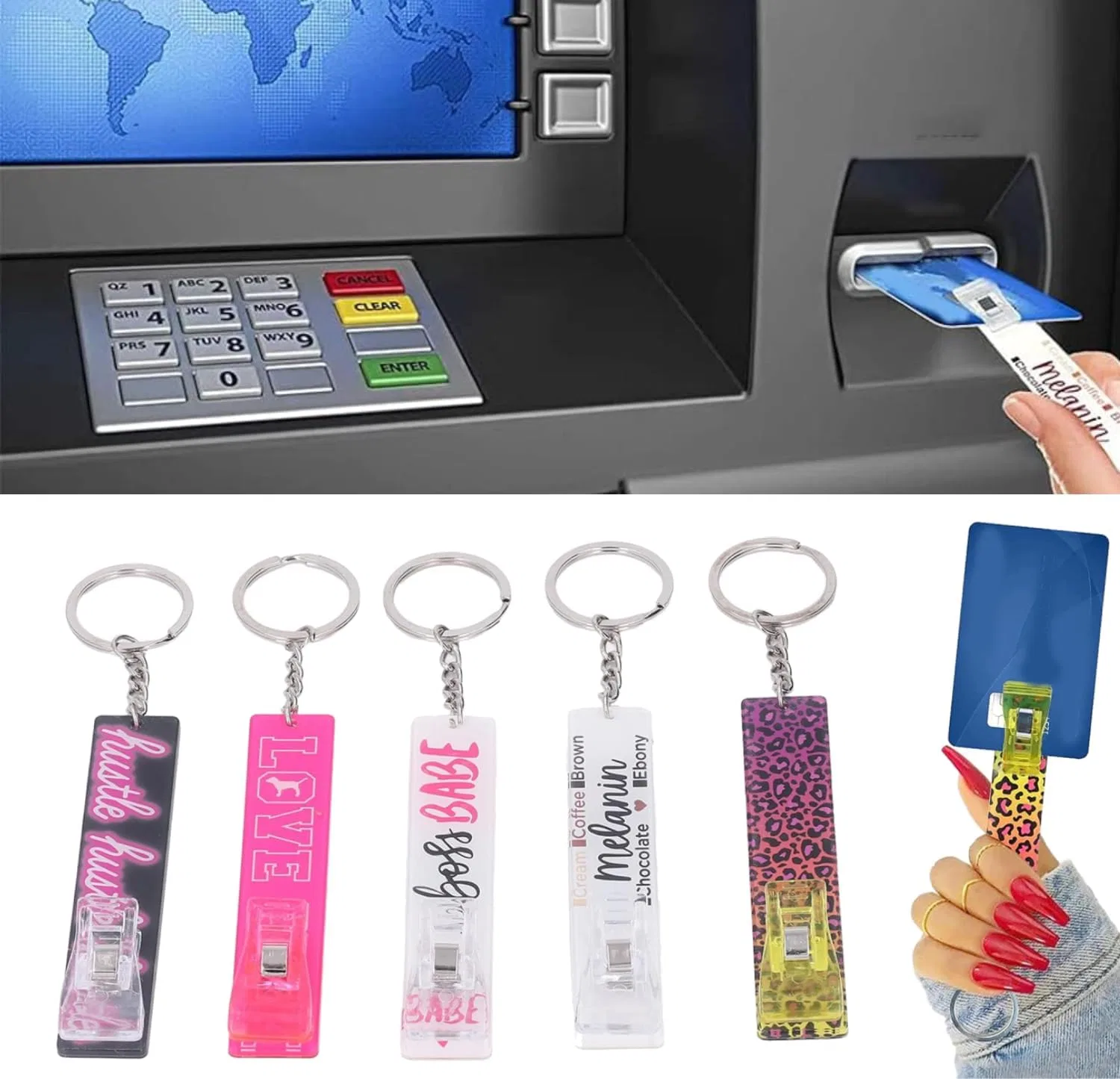 Держатель для карт с длинными ногтями Fyearfly No brand