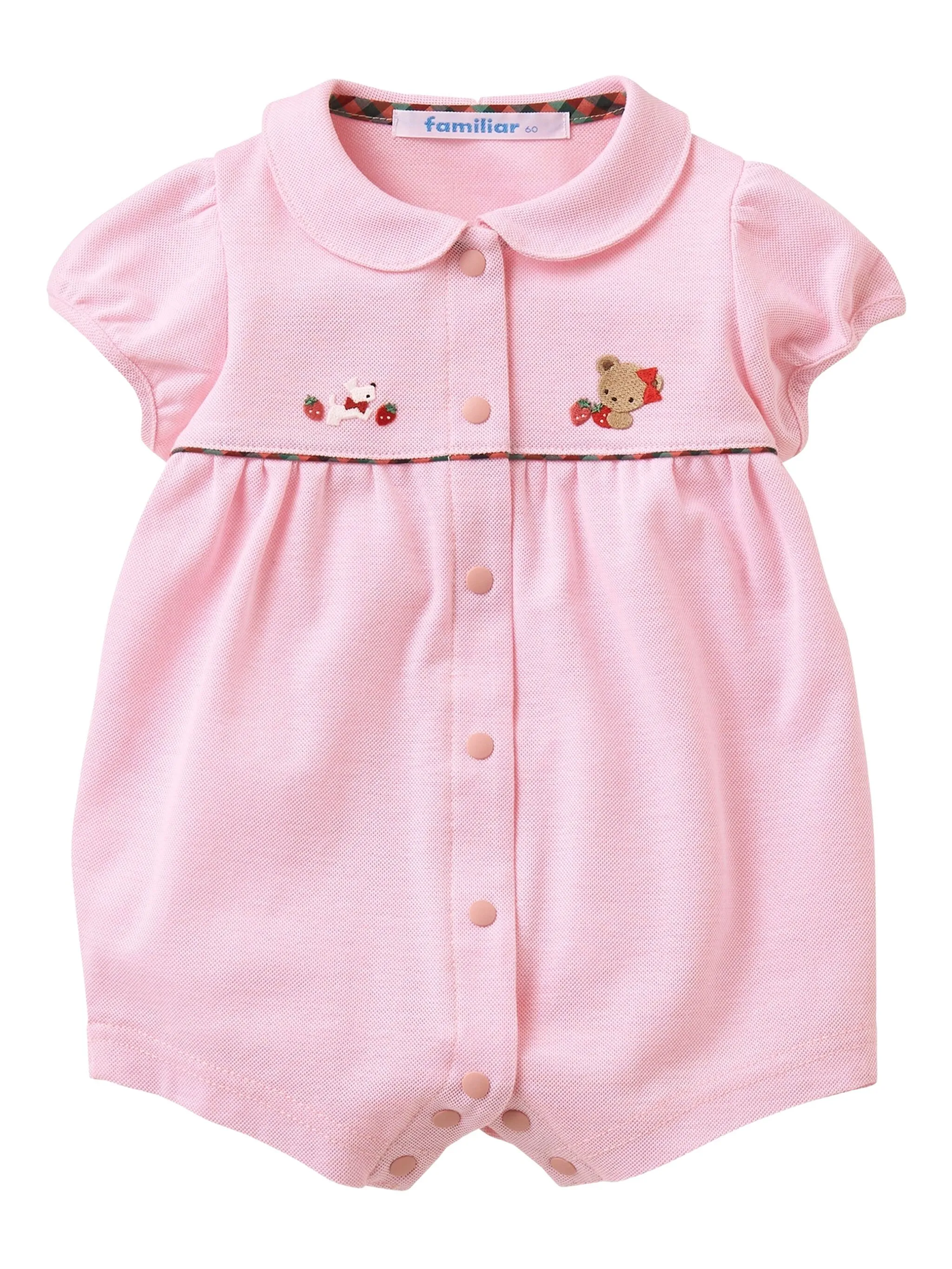 

Ромпер с воротником Питер Пэн и вышивкой Familiar, розовый