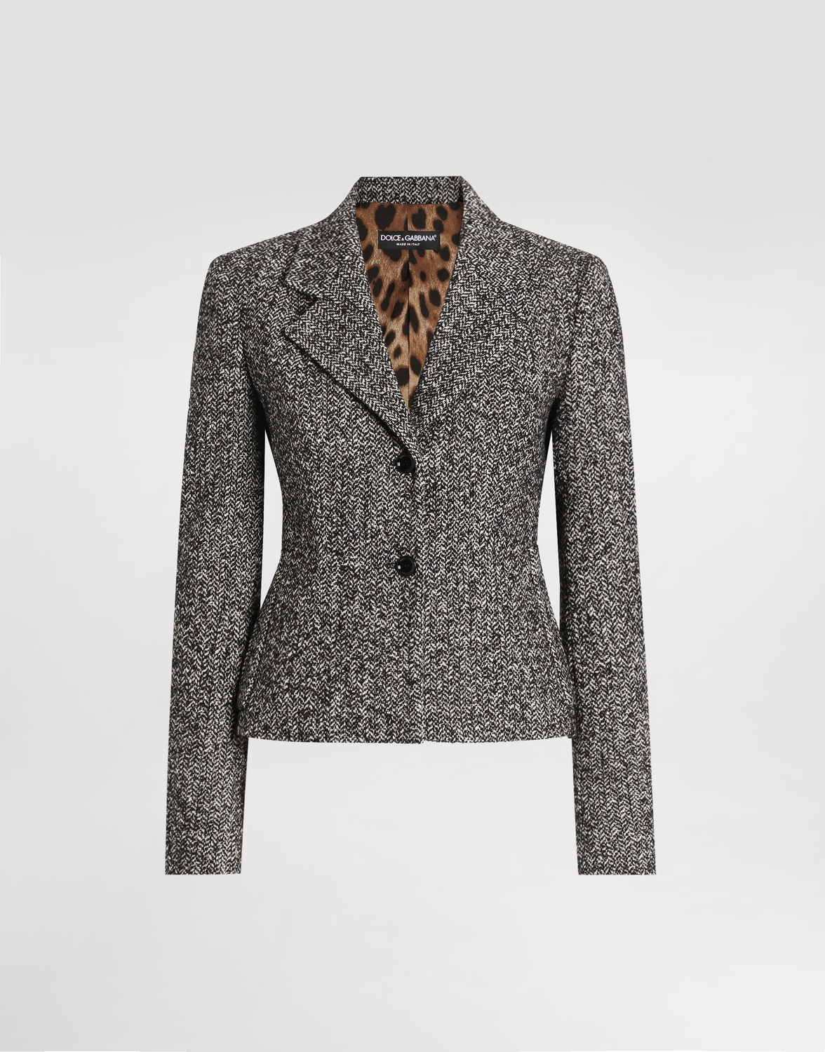 

Однобортный жакет с елочкой Dolce & Gabbana, мультиколор