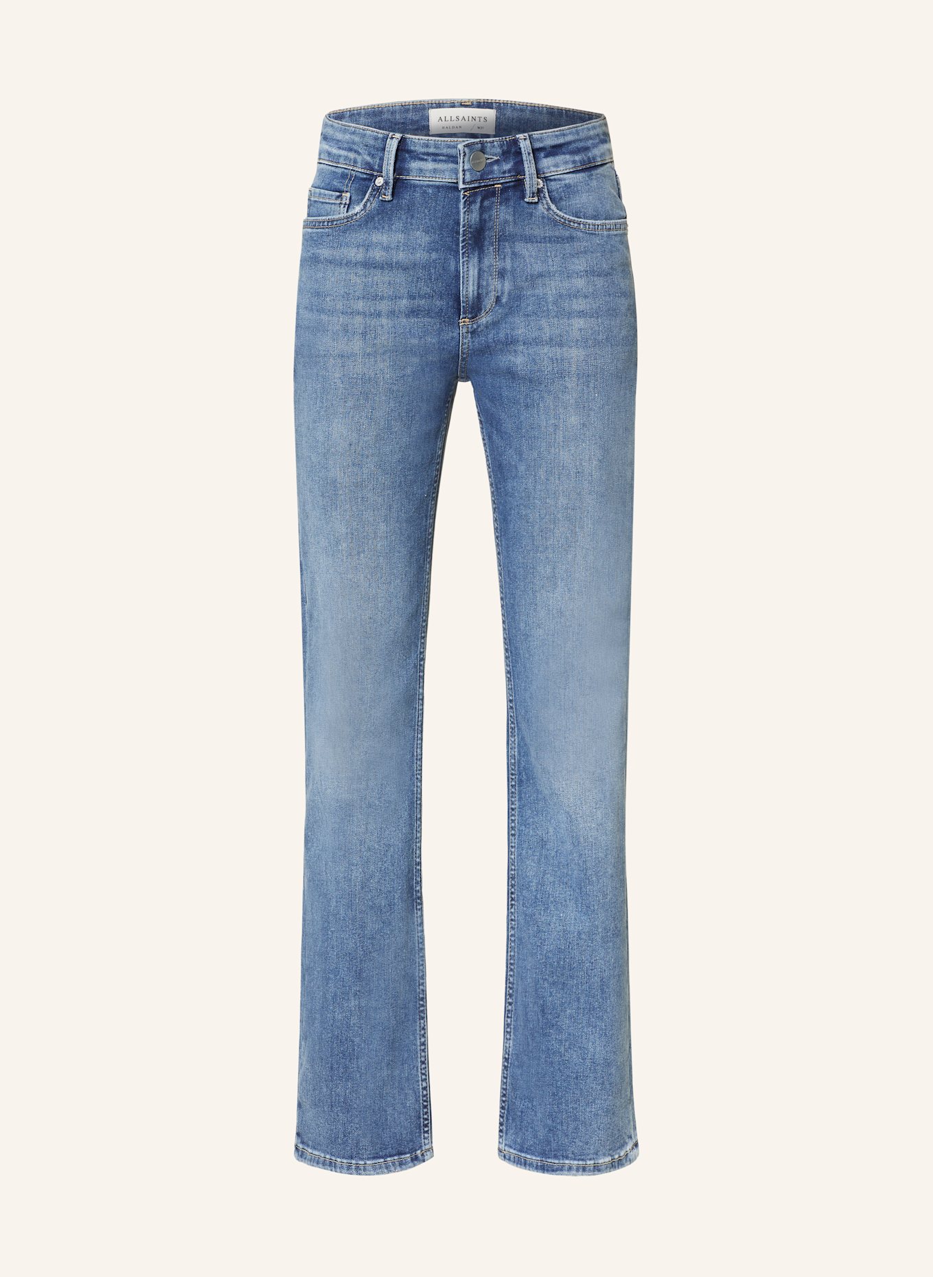 

Джинсы халдан Allsaints, индиго