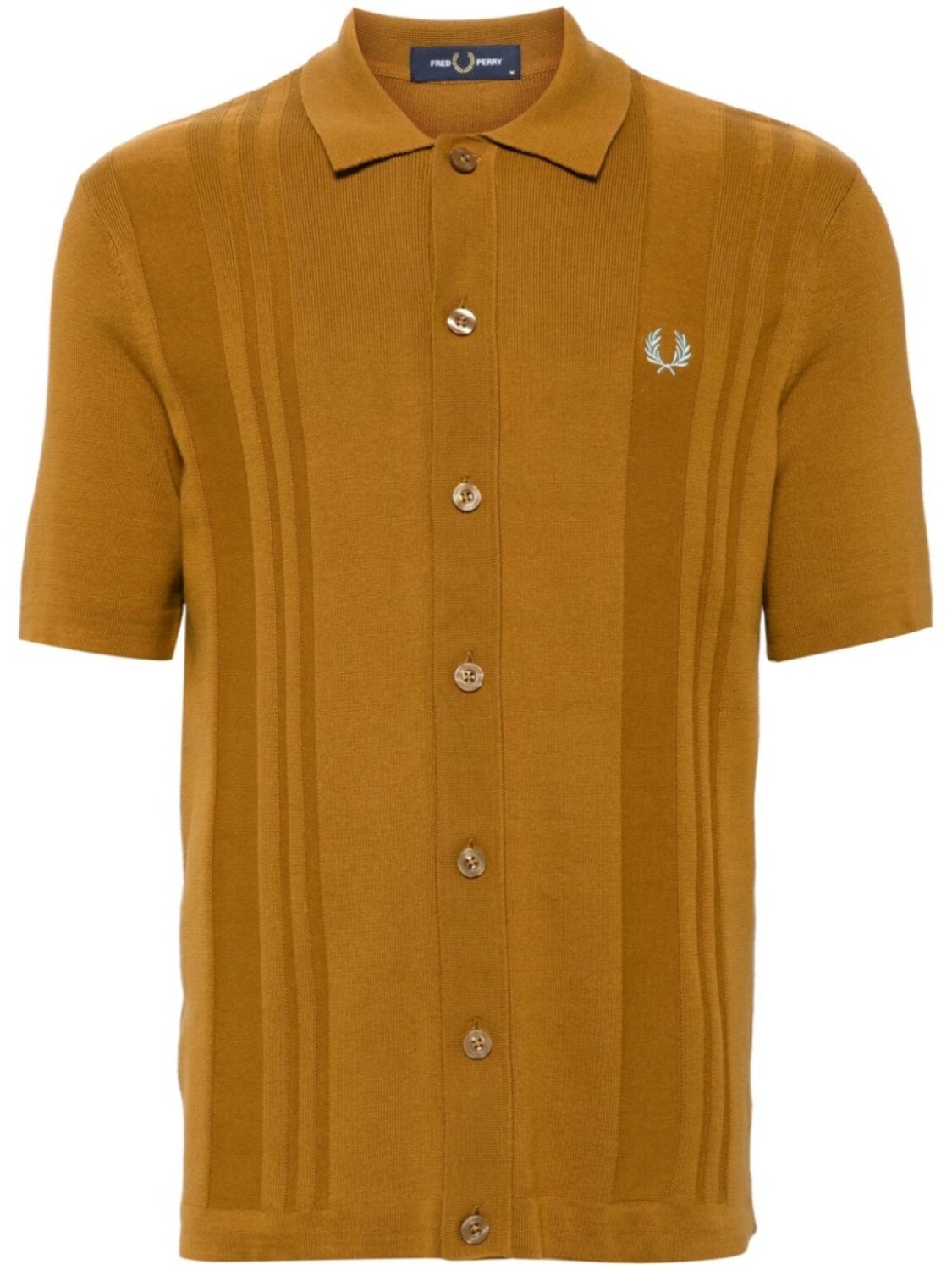

Fred Perry хлопковая рубашка с вышитым логотипом, коричневый