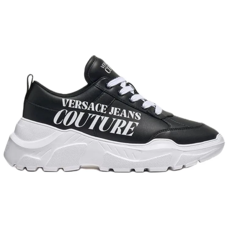 VERSACE JEANS COUTURE Кроссовки мужские Cow Split Leather Low top Casual Black — фото 3