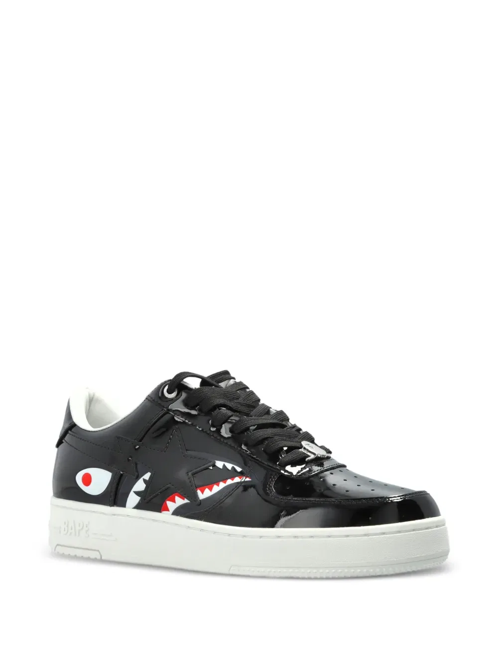 Кожаные кроссовки Shark Star A Bathing Ape, черный — фото 2