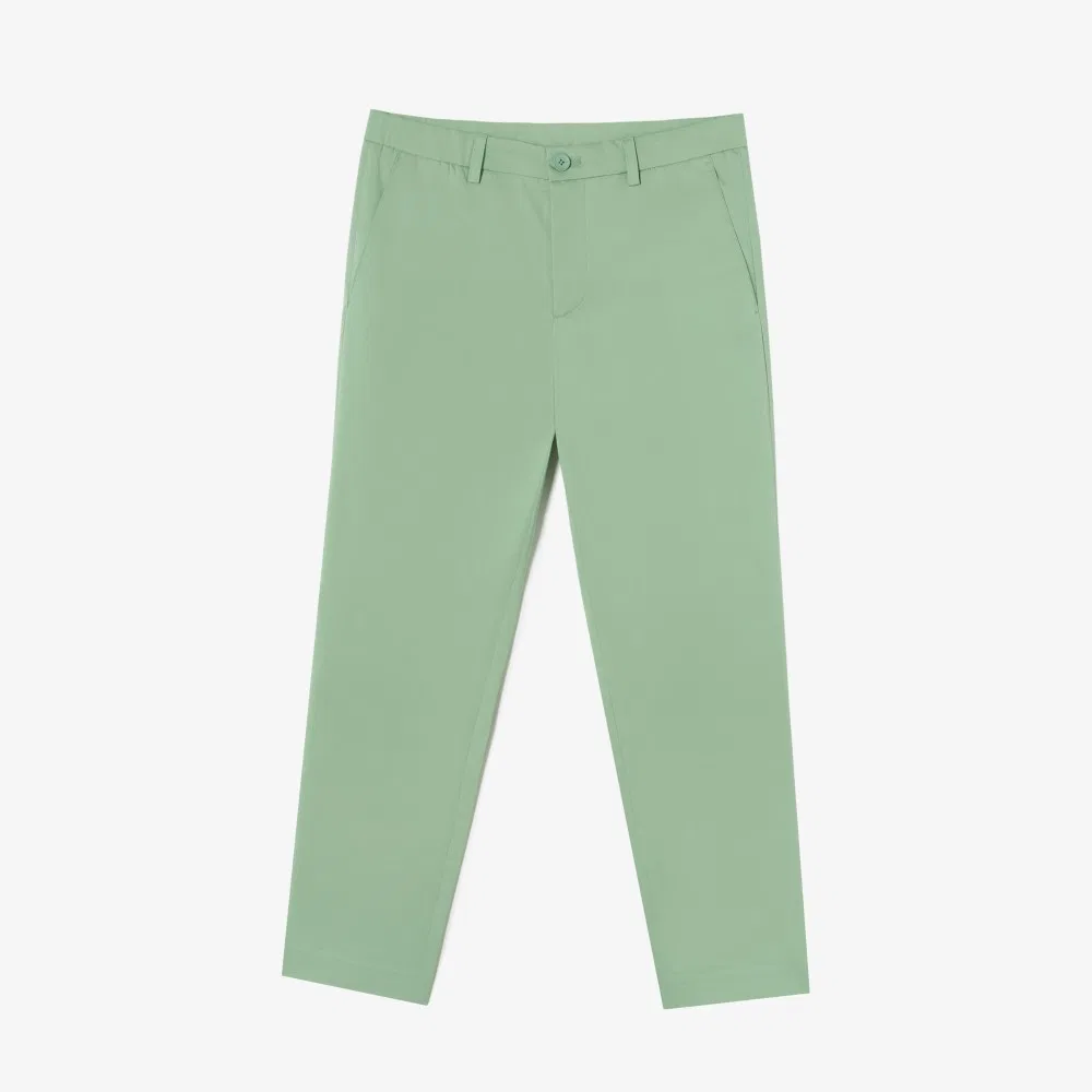 Мужские чиносы Tapered Fit светло-зелёные от Lacoste — фото 2
