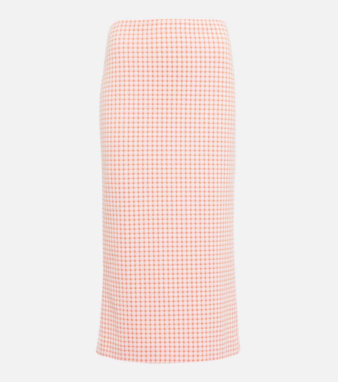 

Высокая юбка-карандаш в клетку Miu Miu, Arancio