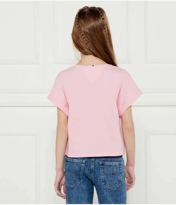 Футболка loose fit Tommy Hilfiger, розовый — фото 3