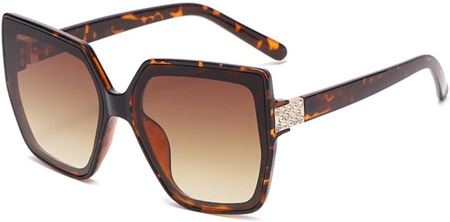 

Солнцезащитные очки с плавным переходом цвета, женские, увеличенного размера, с защитой от УФ-излучения UV400, для занятий спортом на открытом воздухе, бега и езды на велосипеде UYPTK, Leopard Gradient Tea